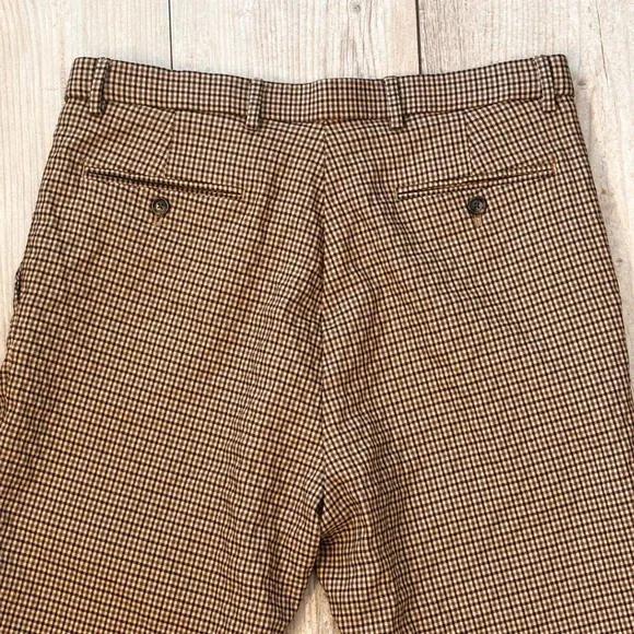 Tommy Hilfiger Men's Brown Houndstooth Pants w Stretch 34 x 34 Like New - Picture 8 of 8